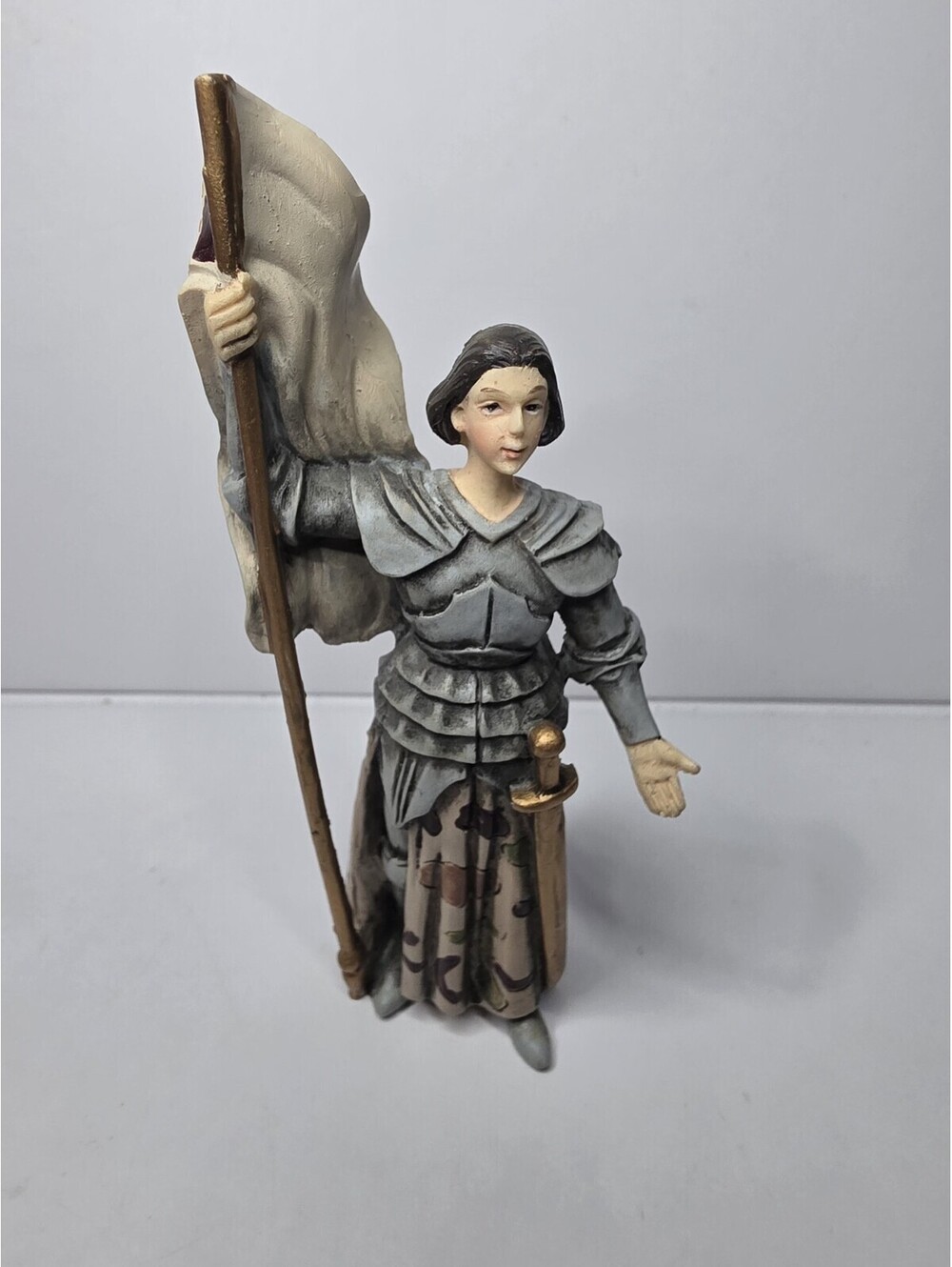 St. Joan of Arc Statue Figurine Roman Inc Patrons Protectors 4.5"